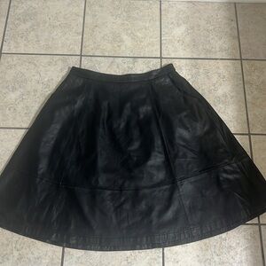 ASOS 100% Leather Skirt with side pockets, size 8
